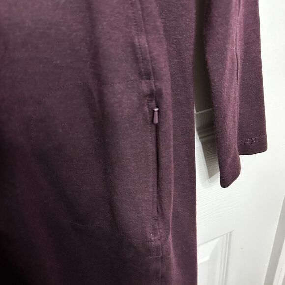 Duluth Trading Ponte Knit Long Sleeve Dress Size Medium Purple - Picture 4 of 9
